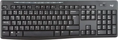 Produktbild von Logitech MK270, Volle Größe (100%), Kabellos, RF Wireless, QWERTY, Schwarz, Maus enthalten