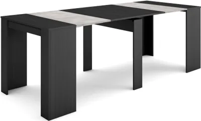 Produktbild von Ausziehbarertisch, 222x90x77cm, Für 10 Gäste, Esszimmertische, Schwarz