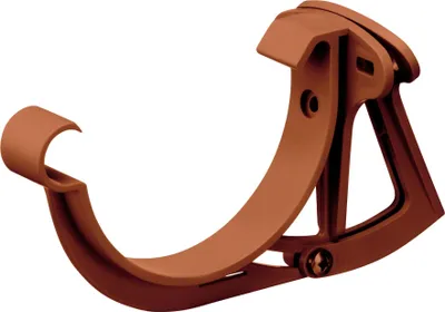 Produktbild von INEFA Stirnbretthalter justierbar für Dachrinne halbrund, PVC NW100 / 100mm, Braun Dachrinnenhalter Dachrinnenzubehör,  Germany