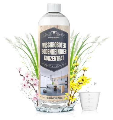 Produktbild von Bodenreiniger für Wischroboter & Saugroboter für alle Hartböden | Streifenfreier Wischroboter Konzentrat 1L URBAN FOREST Frühlingsfrische