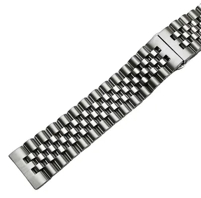 Immagine prodotto di Bracciale per orologio, acciaio inossidabile, chiusura a fibbia, argento, 19 mm