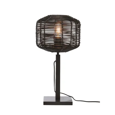Produktbild von GOOD&MOJO - Tischleuchte Tanami - Bambus/Rattan - Ø25cm Tischlampe - Nachttischlampe, Wohnzimmer, Schlafzimmer