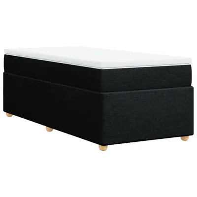 Produktbild von Boxspringbett mit Matratze Schwarz 80x200 cm Stoff