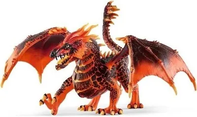 Produktbild von Schleich Eldrador Lava Drache Figur, Bewegliche Teile, Roter Spielzeug Drache, 7 Jahre, 70138