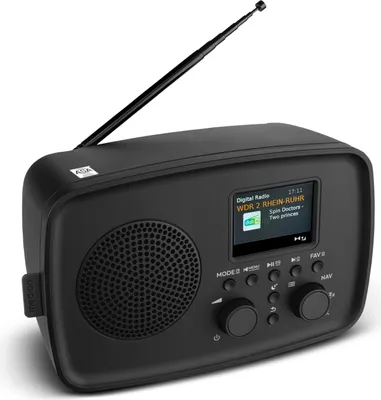 Produktbild von MEDION DAB Radio mit Bluetooth DRE-1– Empfang über DAB+ und UKW, Radiowecker, 5W Lautsprecher für klaren Klang, TFT-Display, ASA-Notfallfunktion, Betrieb über Netzanschluss - schwarz