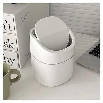 Produktbild von Mini-Mülleimer aus Kunststoff mit Deckel für Zuhause und Büro