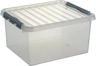 Produktbild von Aufbewahrungsbox mit Deckel 36 Liter 400x260x500mm transparent Packung mit 6 Stück