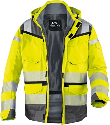 Produktbild von Kübler Reflectiq Wetterjacke SYMPATEX® PSA 2 warngelb/anthrazit Gr. M