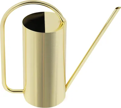 Produktbild von Gießkanne - Langer Ausguss - Metall - Für Zimmerpflanzen - Tropffrei Präzises Gießen - Gelb