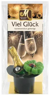 Produktbild von Odenwälder Marzipan 'Mini Zylinder mit Schokoflasche' 20g