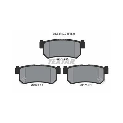 Produktbild von Textar Bremsbeläge hinten für Ssangyong Actyon I Kyron Rexton 2,0-3,2 + Xdi TD D