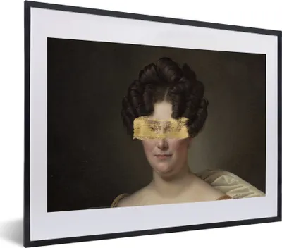 Produktbild von MuchoWow® Gerahmtes Poster Johanna Henriëtte Engelen - Dubois Drahonet - Gemälde 40x30 cm - Poster mit Schwarzem Bilderrahmen Wandposter Rahmen Foto Bilder - Bilderrahmen - Poster im Rahmen