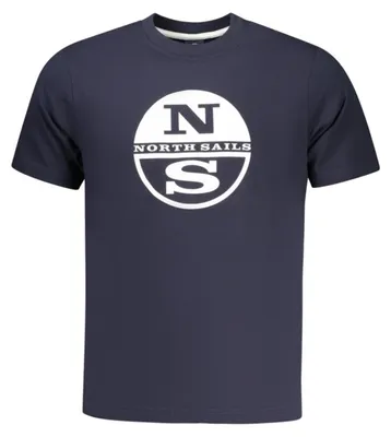 Produktbild von Blaues Kurzarm-T-Shirt für Herren mit Logo-Print und Rundhalsausschnitt