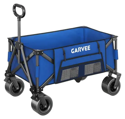 Produktbild von Wagenwagen, Schwerlastrahmen, All-Terrain-Räder, Blau