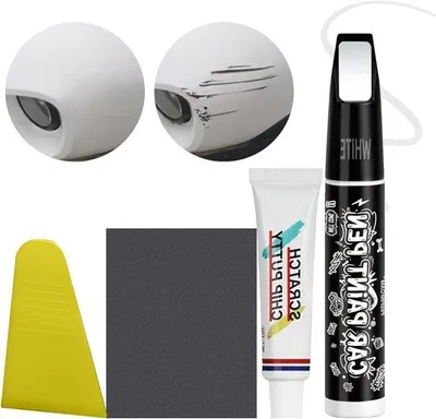 Productafbeelding van Reparatiestift Auto - Lakstift - Krassen Herstellen - Sneldrogend - 12 cm - Wit