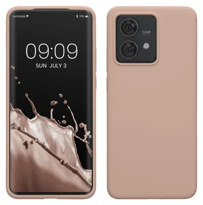 Produktbild von kwmobile Handyhülle für Motorola Edge 40 Neo Hülle - Case Silikon - Kabelloses Laden - Schutzhülle Cover in Altrosa