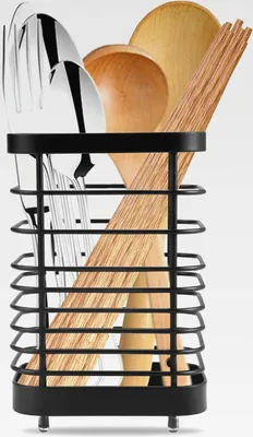 Produktbild von Küchenutensilien Aufbewahrung, Besteckkorb Edelstahl Küchenutensilienhalter Aus Edelstahl für Arbeitsplatte Küchenutensilien Behälter Besteckhalter Arbeitsplatte Besteckkorb für Küchenutensilien