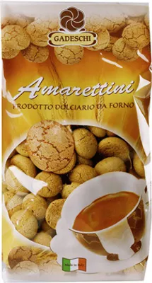 Immagine prodotto di Gadeschi Amarettini, biscotti al caffè con noccioli di albicocca, confezione da 250 g