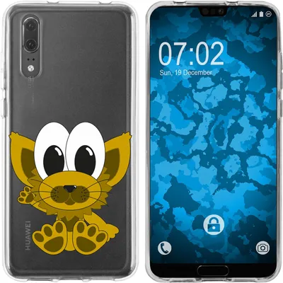 Produktbild von PhoneNatic Case kompatibel mit Huawei P20 Silikon-Hülle Cutiemals M7