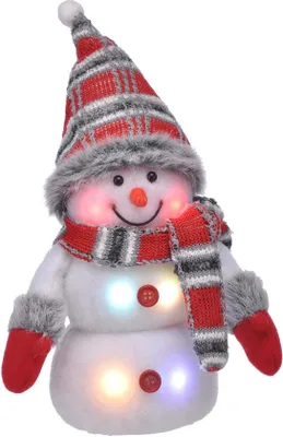 Produktbild von Unyqoos® Leuchtende Schneemann-Dekoration mit bunten LEDs für den Inneneinsatz