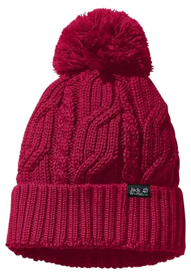 Produktbild von Jack Wolfskin Stormlock Pompom Beanie Cranberry UNI Ski Mütze