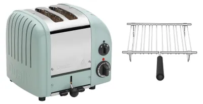 Produktbild von Dualit Toaster Paket 1, 2er Toaster mit Brötchenaufsatz Eukalyptus