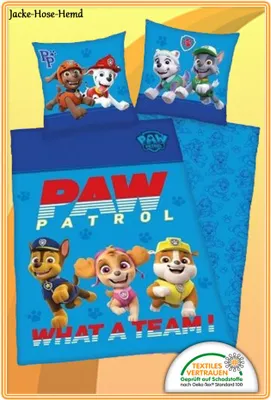 Produktbild von Linon Bettwäsche PAW Patrol Hundestaffel Hund