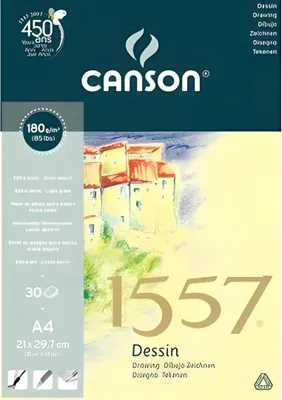 Produktbild von CANSON Skizzenblock 1557, DIN A4, 1 80 g/qm, rein weiß (5067509)