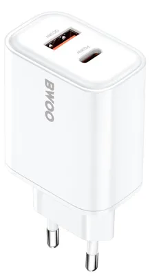 Obrázek produktu pro BWOO CDA207 PD, 36W, nabíječka do zásuvky, bílá, 1x USB-A + 1x USB-C