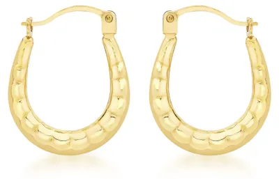 Produktbild von CARISSIMA Damen-Ohrringe 375 Gelbgold 9ct Mini Textured Creole - 1.53.3879