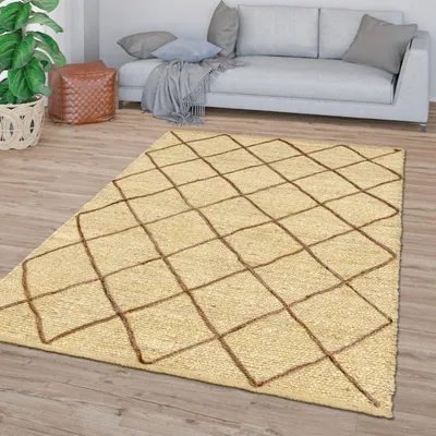 Produktbild von TT Home Wohnzimmer Teppich Kurzflor Handgeknüpft Skandi Design 3D Optik Modern Größe 120x170 cm
