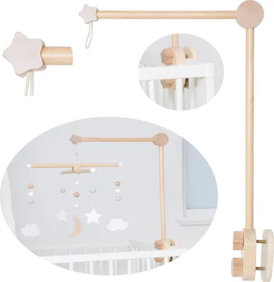 Produktbild von JaBaDaBaDo Holz Mobile-Arm Braun T234 Mobile Halter Halterung Stange Mobilearm