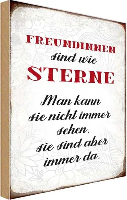 Produktbild von vianmo Holzschild 30x20 cm Freundinnen sind wie Sterne Dekoration