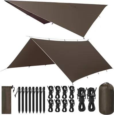 Produktbild von VOSOIR Camping Tarp 3x5M Wasserdicht und Ultraleicht