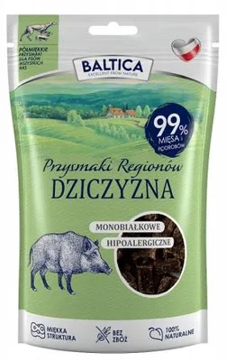 Produktbild von BALTICA Przysmaki regionów Mono Venison – leckerli für hunde – 80 g