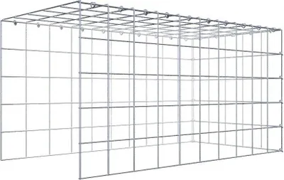 Produktbild von Anbaugabione Typ 4 100 cm x 50 cm x 50 cm (L x H x T), Maschenweite 10 cm x 10 cm, C-Ring
