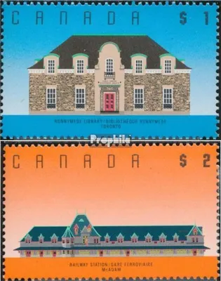 Produktbild von Briefmarken Kanada 1989 Mi 1132a-1133 (kompl.Ausg.) postfrisch Architektur