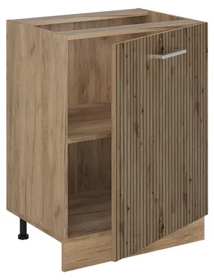 Productafbeelding van Keukenonderkast Vicco R-Line Artisanaal eiken/Goudkleurig Eiken 60 cm met 1 deur zonder werkblad, Model 72150