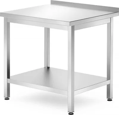 Obrázok produktu pre HENDI nástenný stolík s policou - skrutkovaný, hĺbka 700 mm, Kitchen Line, 800x700x(H)850mm