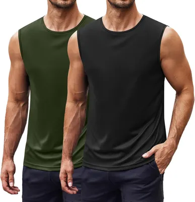 Produktbild von Trägertop für Damen, ideal für Sport und Fitness, schnelltrocknend, mit UV-Schutz, in Schwarz/Militärgrün
