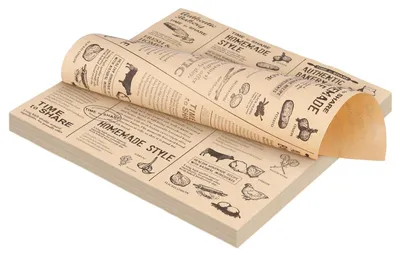400 Blatt Deli-Papier, 25x25 cm, fettdicht, Zeitungsoptik
