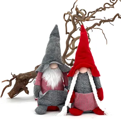 Produktbild von Deko Wichtel Türstopper mit Bauchtasche Nikolaus Geschenk Nusschale Weihnachten Dekoration Typ711