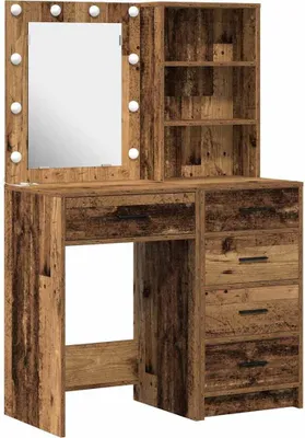 Produktbild von vidaXL Schminktisch 2 stk. Braun 50 x 41 x 135 cm Holzwerkstoff