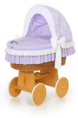 Obrázok produktu pre Detská postieľka MY SWEET BABY z prírodných vlákien Violet