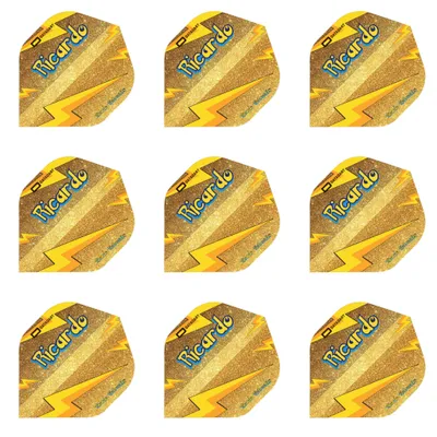 Produktbild von Datadart | Ricardo Pietreczko | Dart Flights | Standard | 100 Mikron | Gold | 3 Sets = 9 Flights