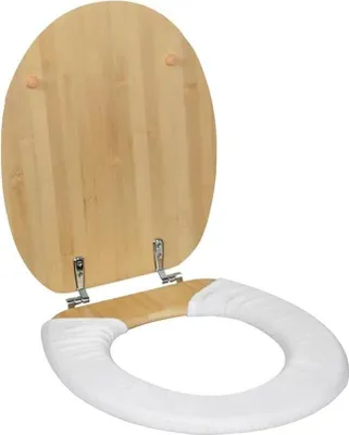 Produktbild von WC-Brillenbezug mit Druckknöpfen / Bezug für Toilettensitz, Doppelpack