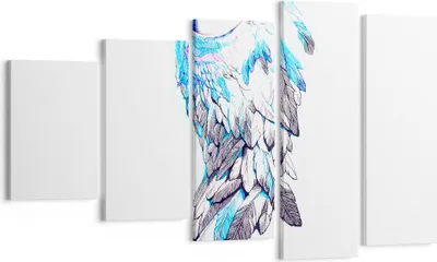 Produktbild von Bild auf Leinwand - Leinwandbild - Flügel Federn Perfektion Reinheit - 100x60cm - Wand Bild - Wanddeko - Leinwanddruck - Bilder - Kunstdruck - Leinwand bilder - Wandkunst - EG100x60-3099