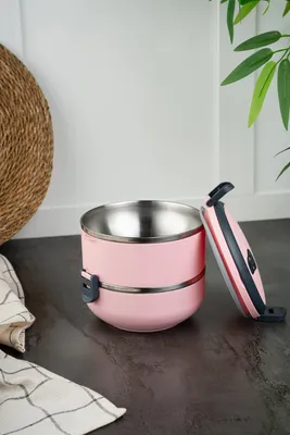 Produktbild von Hermia Concept, Çeğen- DYN1105, Rosa, Vorratsdosen, 100% Edelstahl