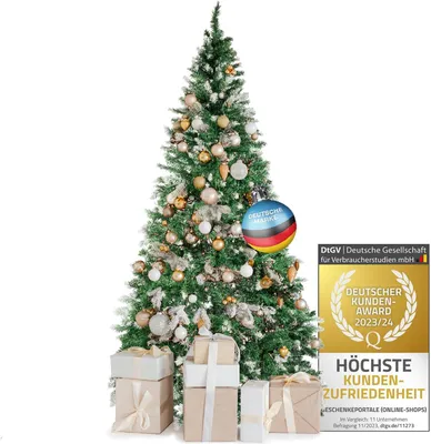 Productafbeelding van Kunstkerstboom met Sneeuw 180 cm - Dichte takken & standaard