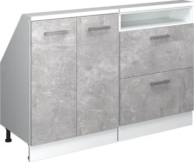 Obrázok produktu pre Kuchynská skriňa pre šikmé strechy Vicco R-Line betón 120 cm Súprava 2, Model 58121